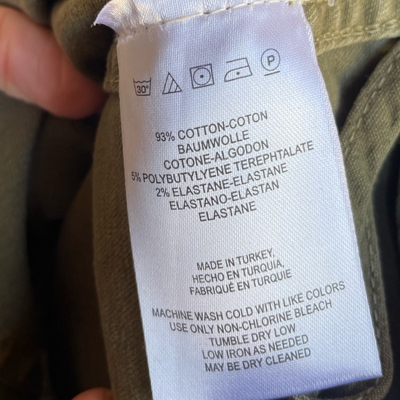 FREE PEOPLE NWT Army Olive Green Stretch Denim Cotton Fitted Mini Skirt Sz 2 - Picture 11 of 16